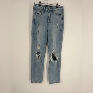 Hollister Light Blue Distressed Boyfriend Jeans
